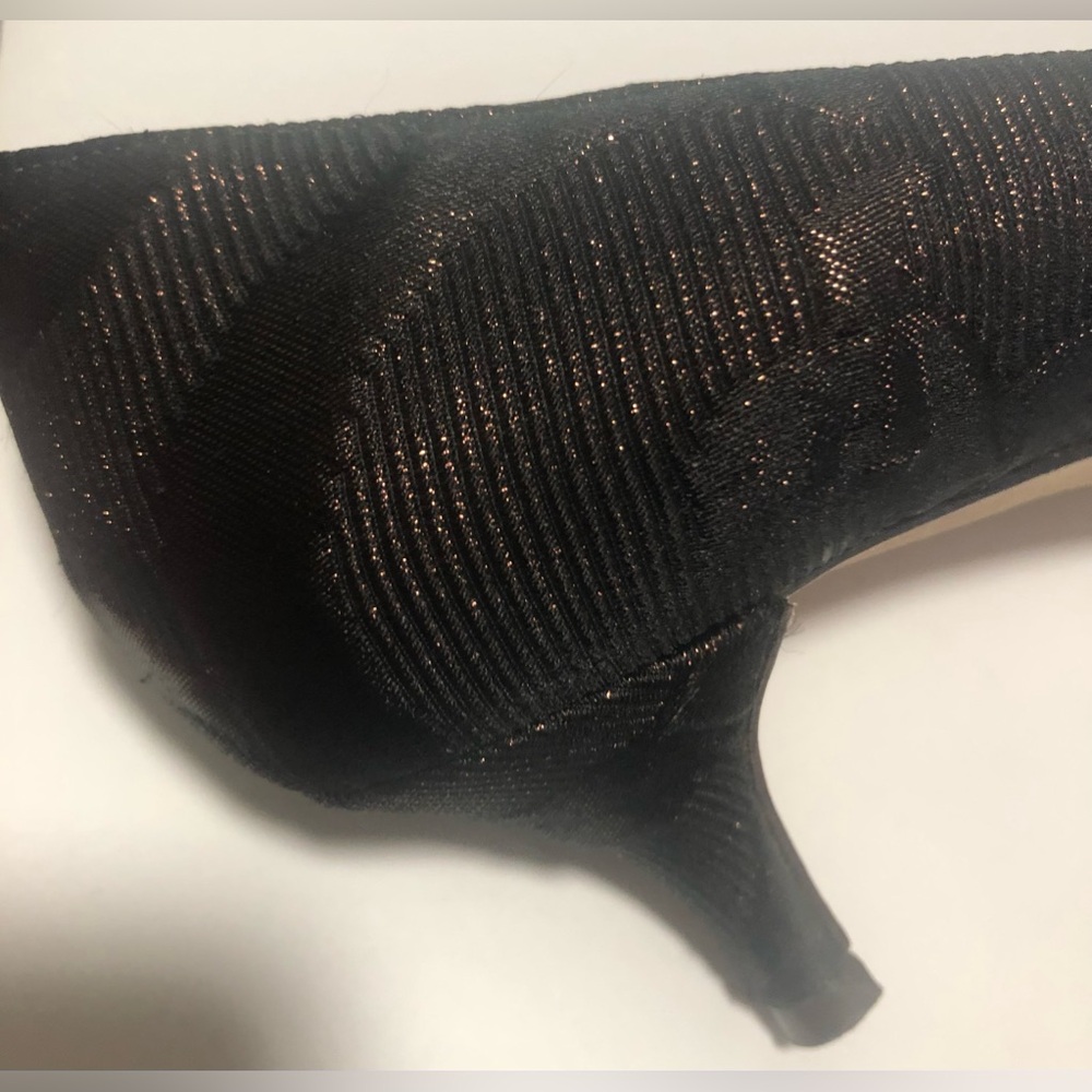 Bettye Muller Metallic Brown SZ. 6.5 Made In ITALY Elegance Kitten Heels Beaded - Picture 6 of 12